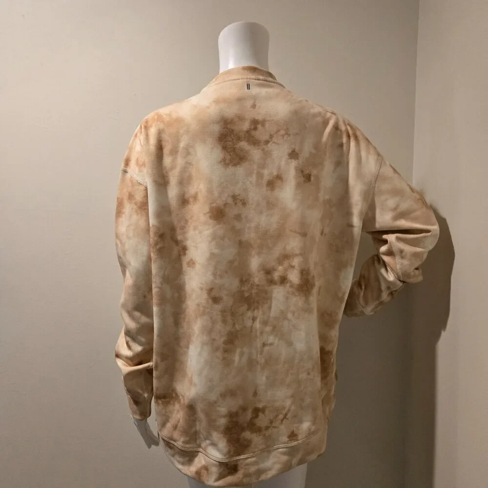 NOBULL Tie-Dye Beige & Brown Crewneck Sweatshirt